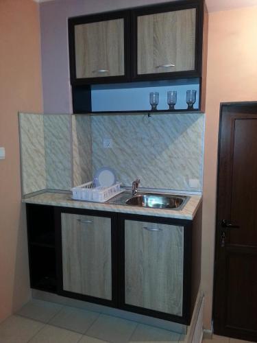 cocina con fregadero y encimera en Guest House "Dimova" en Svilengrad