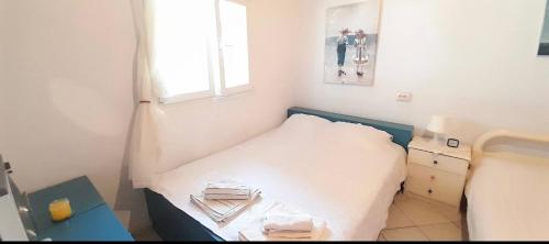 a small bedroom with a bed and a window at Μονοκατοικία Καλλικράτεια in Nea Kalikratia