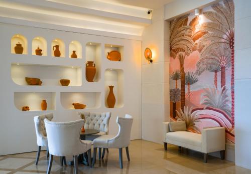 Χώρος καθιστικού στο Side Aluna Hotel