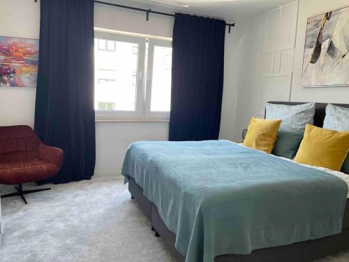 Ένα ή περισσότερα κρεβάτια σε δωμάτιο στο Comfy Apartment