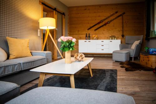 Posezení v ubytování Landhaus Gebirgsglück