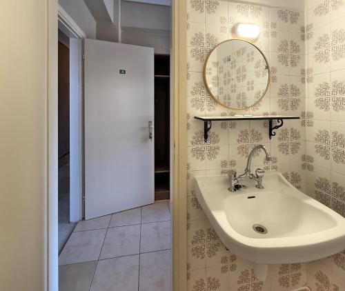 Koupelna v ubytování Hotel Thermaikos