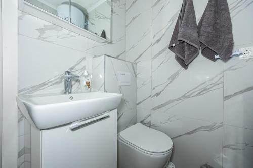 Koupelna v ubytování Studio Apartman Zlata