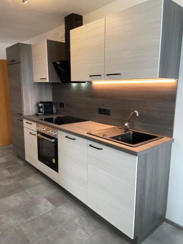 Una cocina o zona de cocina en Haus Elvira