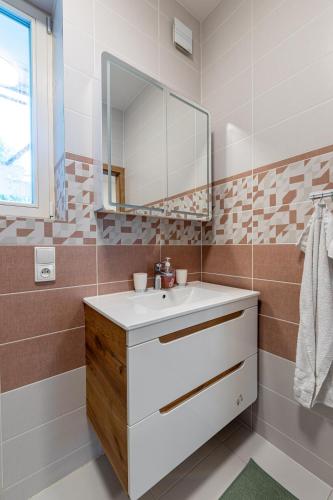 Bilik mandi di Spoon Apartment Prague 1A
