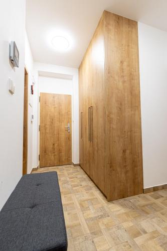 Katil atau katil-katil dalam bilik di Spoon Apartment Prague 1A