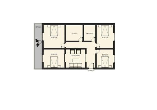 a floor plan of a house at Houseloft CityView Hagia Sophia in Thessaloniki