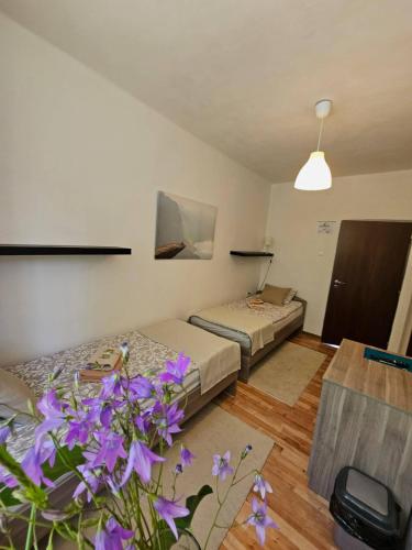 Ένα ή περισσότερα κρεβάτια σε δωμάτιο στο Villa Paradajs - ubytovanie pri jazere