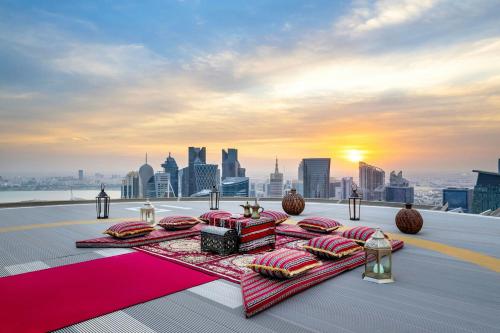 a view of the city from the roof of a building at JW Marriott Marquis City Center Doha in Doha