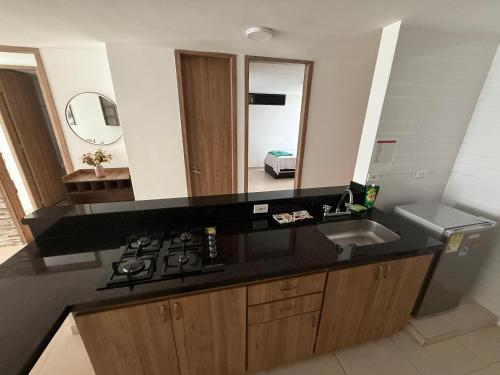 Kuchyň nebo kuchyňský kout v ubytování Aptahotel Guest House