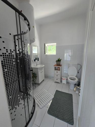 Koupelna v ubytování Casa Aurora