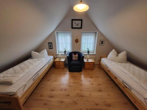 Postel nebo postele na pokoji v ubytování Haus Klönschnack