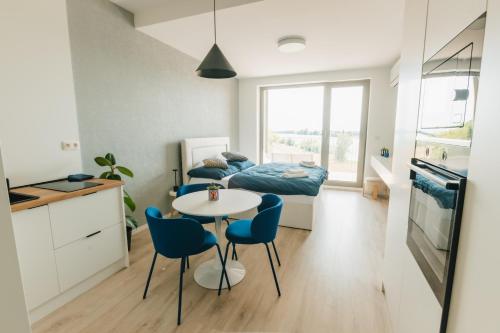 Кухня или мини-кухня в BlueWave Apartment Piestany, Lake Slnava View & Free Parking
