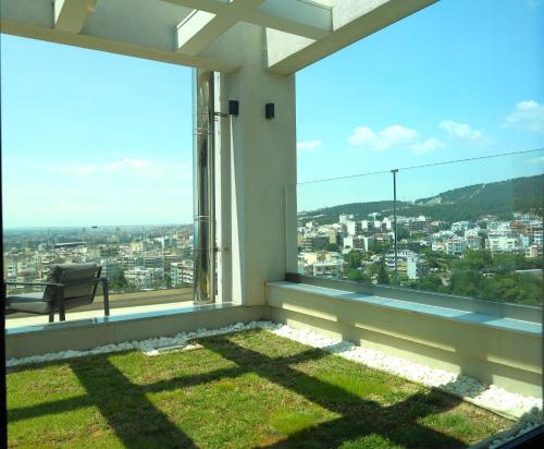 Balkoni atau teres di Toumba apartments