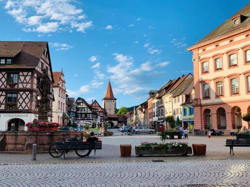 Nespecifikovaný výhled na destinaci Gengenbach nebo výhled na město při pohledu z apartmánu