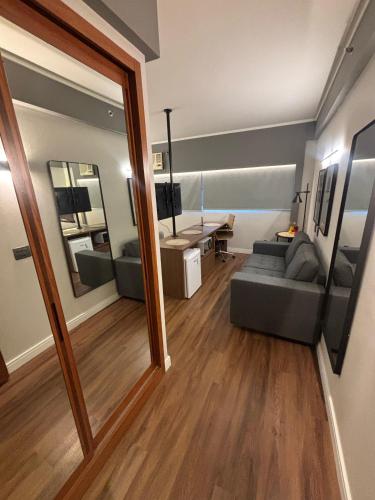 Гостиная зона в Hotel Vila Mariana Ibirapuera Com Garagem 409