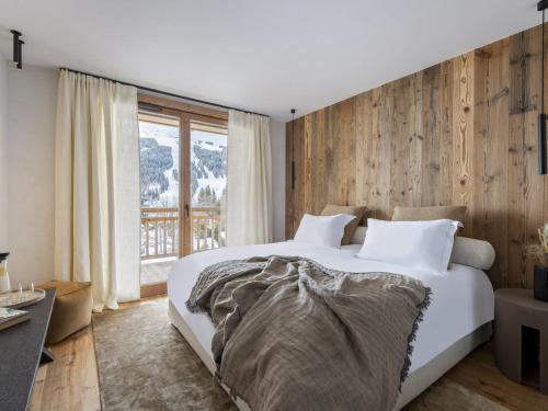 Voodi või voodid majutusasutuse Chalet Alena aux Gets - 6 chambres, sauna, garage privé - FR-1-671-295 toas