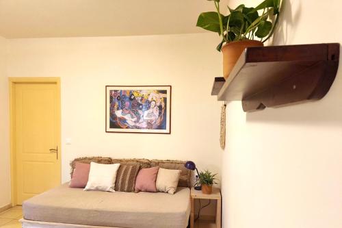 Χώρος καθιστικού στο Casa Evriali Apartments