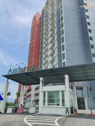 a view of a building with a bridge over it at The Anderson by Triple G Homes in Ipoh