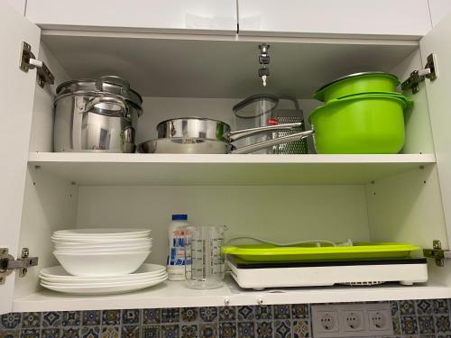 Vízipók apartmanにあるキッチンまたは簡易キッチン