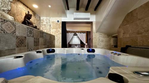 a large bath tub in a room with at L'Excellence, Love-room en Avignon in Avignon