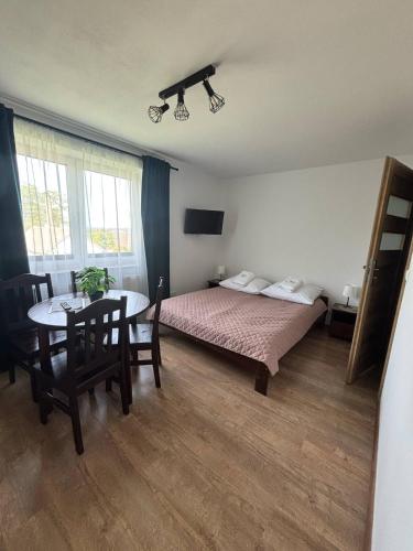 Postel nebo postele na pokoji v ubytování Zielona Osada Apartamenty