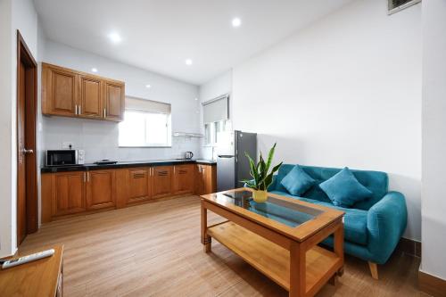 Η κουζίνα ή μικρή κουζίνα στο Phu Nhuan Cultural Park Apartment