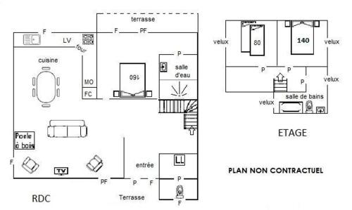 a floor plan of a bathroom and a house at Loustalot in Aydius