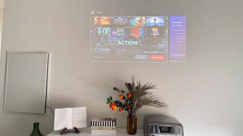 TV a/nebo společenská místnost v ubytování Le Petit Bamboo - Metz