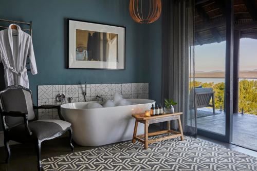 Et opholdsområde på The Thatch House Boutique Hotel, Hermanus