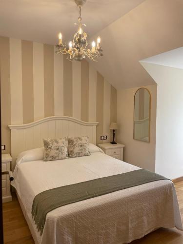 Postel nebo postele na pokoji v ubytování Apartamento Ons Sanxenxo