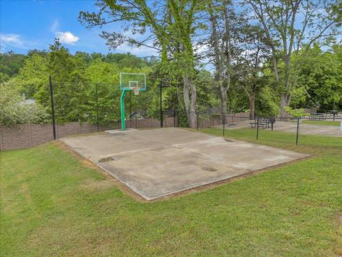 an empty basketball hoop in a park at Charming Cabin with Parking in Pigeon Forge