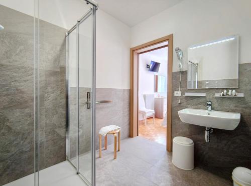 Koupelna v ubytování Hotel Da Marco
