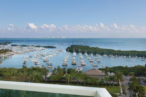 a view of a harbor with boats in the water at MVR Suite Wellness Like You have Never Felt Before in Miami
