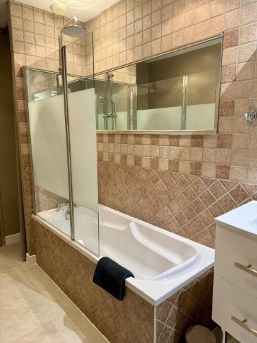 une salle de bain avec douche et baignoire dans l'établissement Le Repère Royal Blois, Hypercentre, à Blois