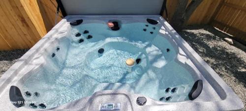 a hot tub with an elephant in the middle at Vacation Launch Pad - Great for Groups in Arvada