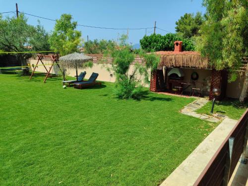 A garden outside George's family friendly maisonette with great exterior