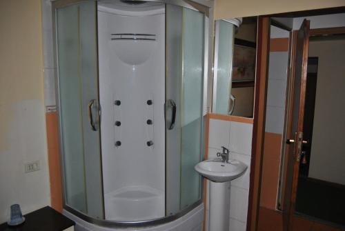 Koupelna v ubytování Hotel Republika