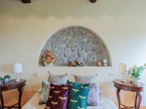 Χώρος καθιστικού στο Villa with Pool and Vineyard Views