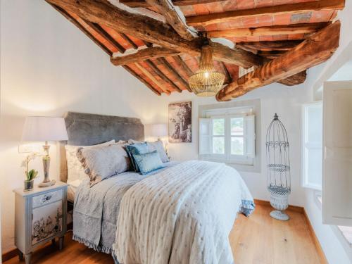 Katil atau katil-katil dalam bilik di Villa in Tuscany with Private Pool & Hill Views