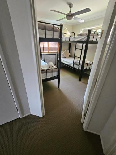 Ένα ή περισσότερα κρεβάτια σε δωμάτιο στο Aztec share accommodation 40 AUD bed, night, person