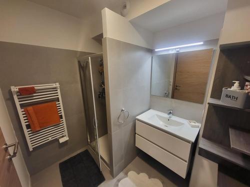 Koupelna v ubytování Bel appartement à Montgenèvre avec parking couvert - FR-1-266-251