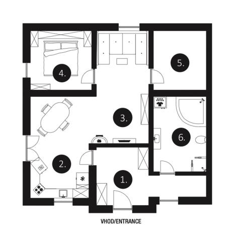 Planimetria di ALPIK Chalets - Bohinj