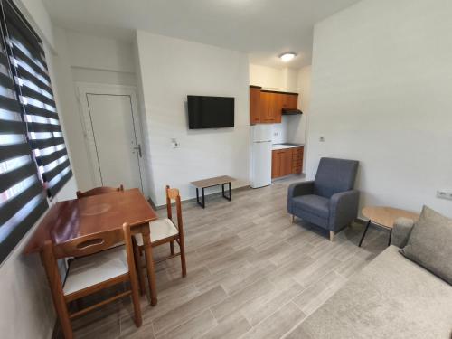 TV a/nebo společenská místnost v ubytování Kiparissis Apartments