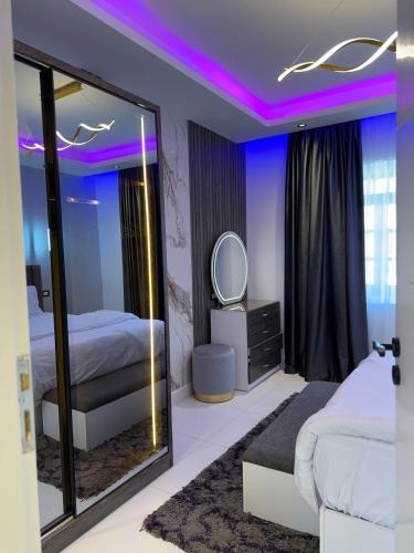 A bed or beds in a room at Delta sharm resort