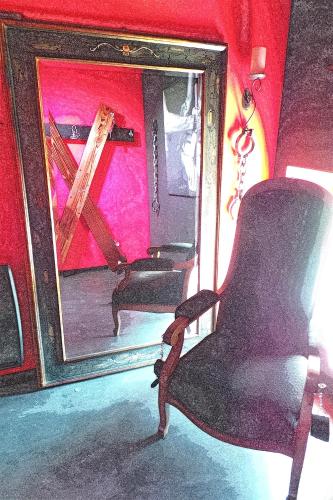 Χώρος καθιστικού στο Love Room "Les Secrets de Winna"