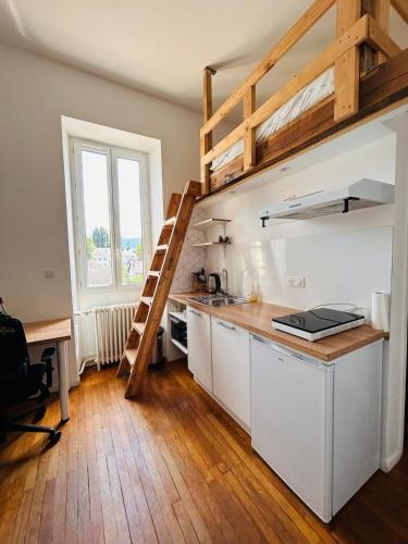 Studio with Mezzanine Center