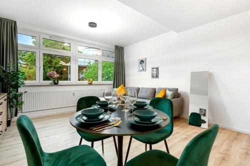 Ruang duduk di Exklusives Studio - Zentral Innenstadtlage - Kostenloser Parkplatz - Aufzug - Modern für bis zu 4 Personen - Smart Home