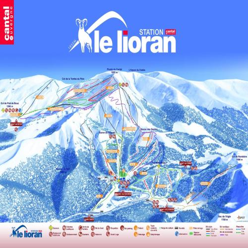 a map of the msg london ski resort at Au coeur du Volcantal in Laveissière