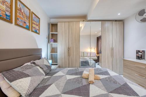Postel nebo postele na pokoji v ubytování BF RESIDENCE